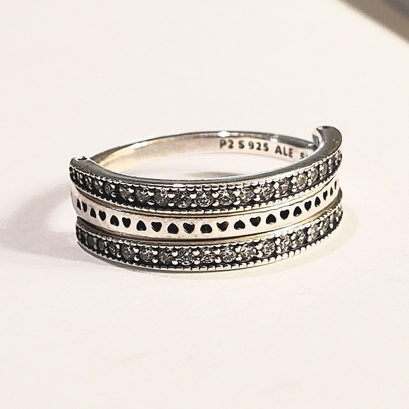 Authentic NEW Pandora Reversible S925 ALE CZ Ring - Picture 6 of 8